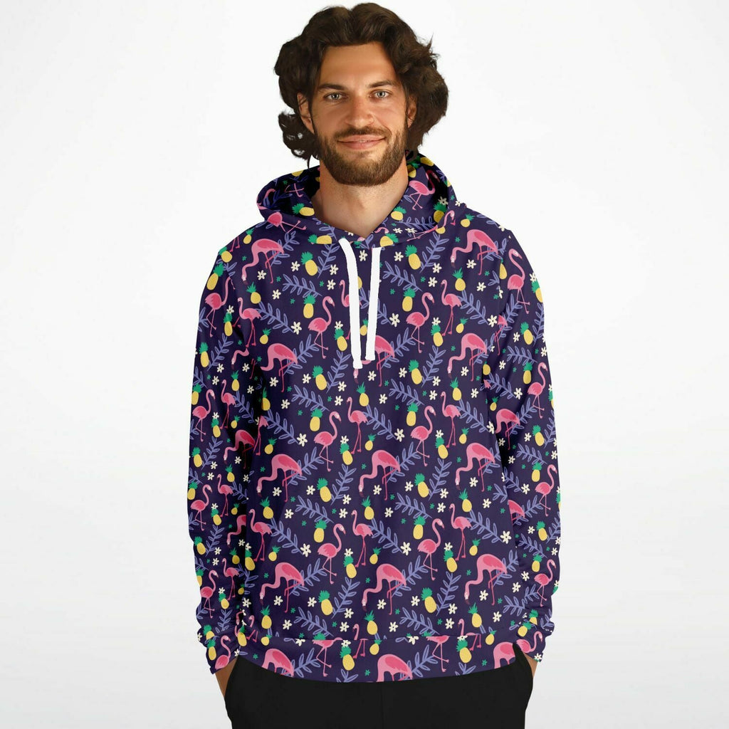 Sweat à capuche Flamant Ananas