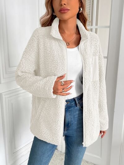 Veste d'hiver chaude zippée à manches longues, douillette et élégante, indispensable pour le froid, veste d'extérieur.