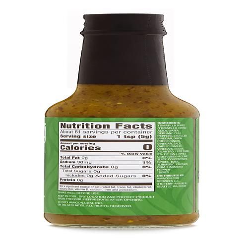 Sauce piquante au serrano vert Aplenty, 306 g