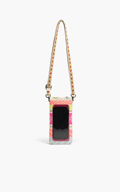 Sac à bandoulière pour téléphone portable Kaléidoscope de papillons – Charme virevoltant