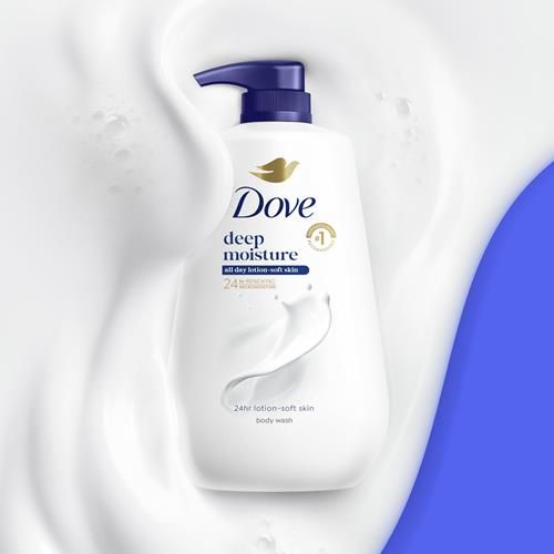 Dove Gel douche Hydratation profonde pour une peau douce et hydratée pendant 24h, nettoyant hydratant sans sulfates, sans parabènes, 908 g