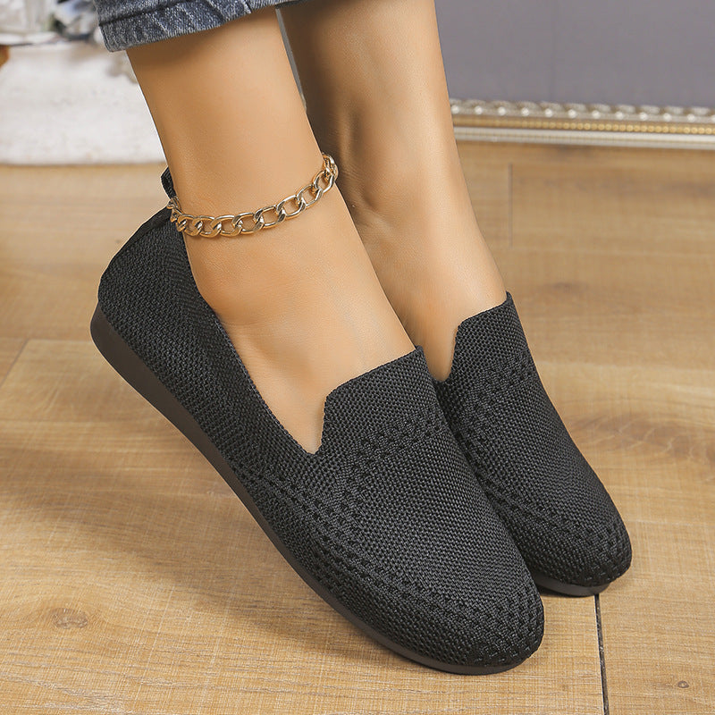 Ballerines tissées à enfiler — Chaussures de travail style européen/américain