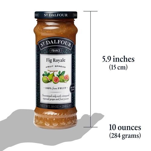 Confiture de figues St. Dalfour Fig Royale - 284g - 100% issue de fruits, sans ingrédients artificiels, sans OGM, sans sucres de canne, entièrement naturelle, fabriquée en France