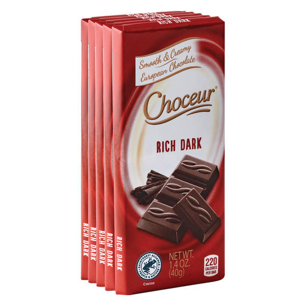 Choceur Mini-Tablettes de Chocolat Noir - paquet de 5, 40 g