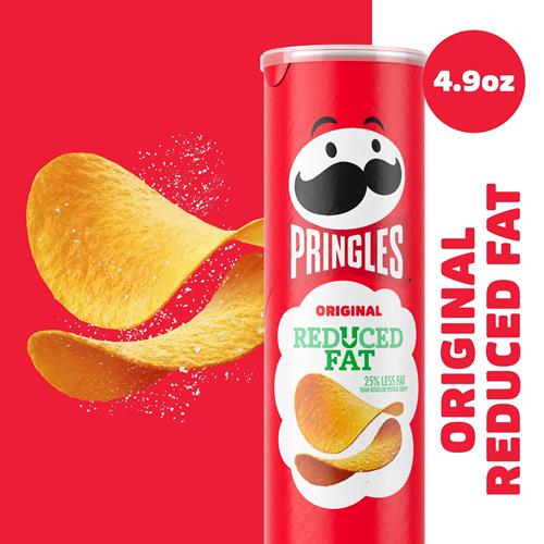 Tuiles de pommes de terre Pringles, collations pour le déjeuner, collations nomades, teneur réduite en matières grasses, boîte de 139 g (1 boîte)