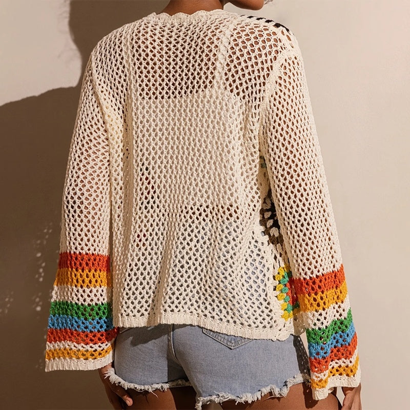 Gilet élégant en crochet pour femme