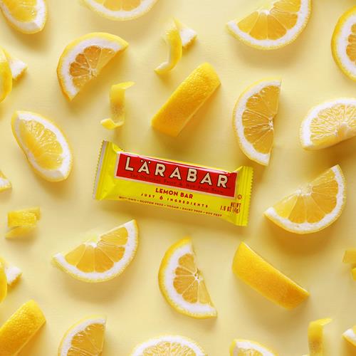 Barre de citron Larabar, barres de fruits et noix végétaliennes sans gluten, barres de 45 g, 12 unités