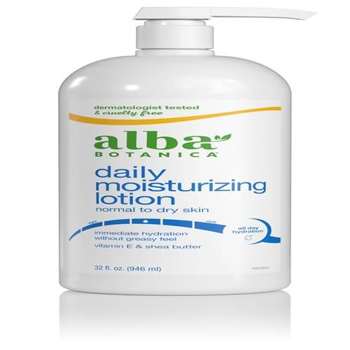 Alba Botanica Daily Moisturizing Body Lotion, Normal To Dry Skin, With Vitamin E And Shea Butter, 32 Oz (Packaging May Vary)