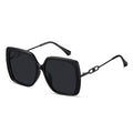 Lunettes de soleil polarisées à grande monture métallique – Lunettes de conduite surdimensionnées