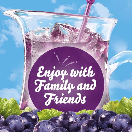 Mélange pour boisson en poudre Crystal Light Raisin Concord Arôme Artificiel, Paquets pour pichet, 6 U.
