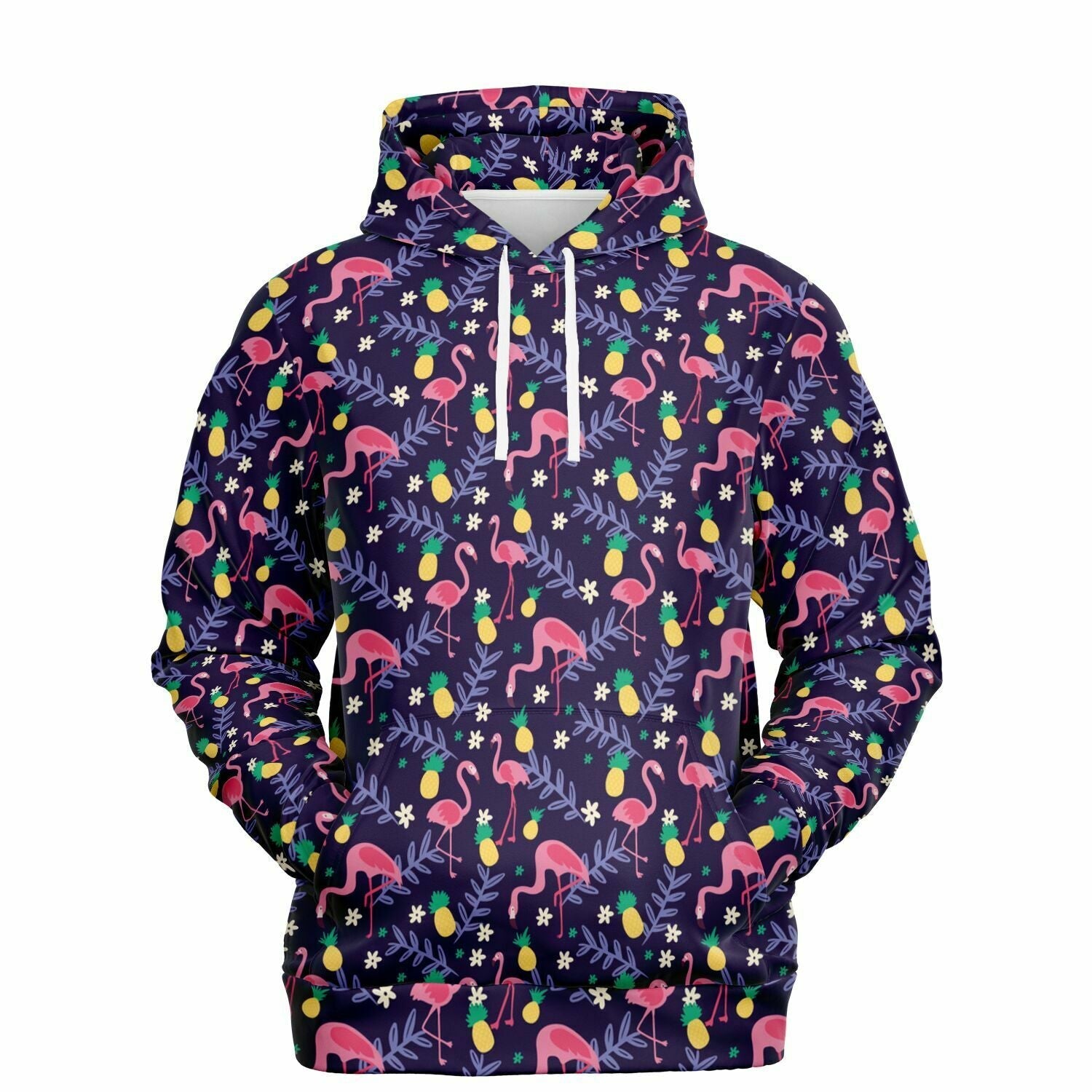 Sweat à capuche Flamant Ananas