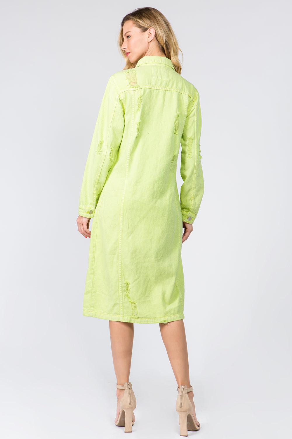 Robe en Jean Boutonnée et Délavée pour Femme – Robe Chemise en Jean, Robe Délavée, Robe Boutonnée, Robe en Jean Décontractée, Robe en Jean Vintage