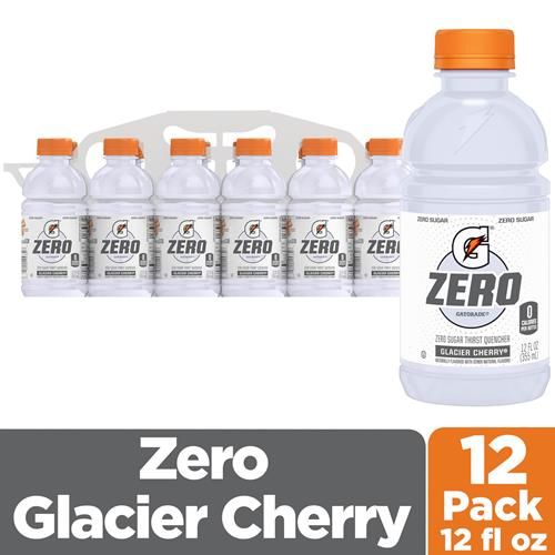 Boissons pour sportifs Gatorade G Zero, Cerise Glacier, bouteilles de 355 ml, paquet de 12