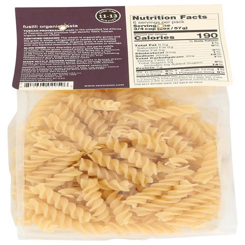 Pâtes Fusilli Bio Seggiano, 374 g
