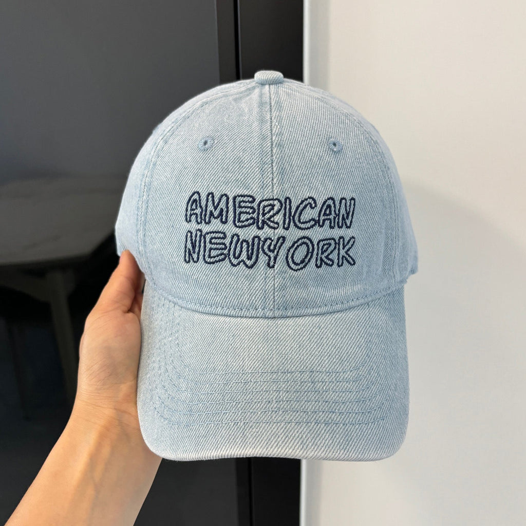 Casquette de baseball vintage en jean délavé style coréen American Retro