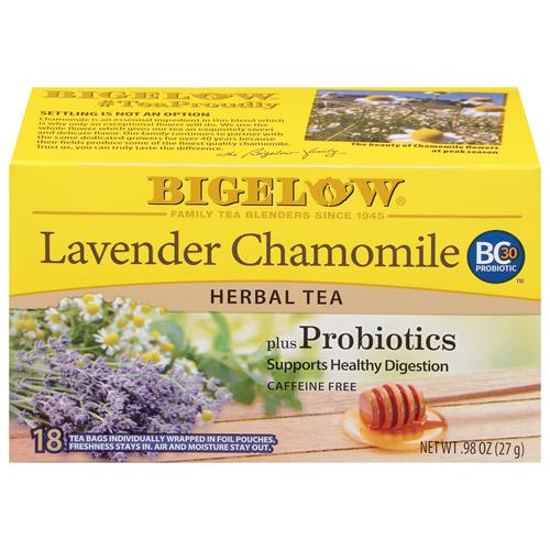 Sachets de tisane Bigelow Lavande Camomille et Probiotiques