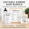 24 Airbnb Essential Signs Bundle – Canva Template | Editable Instant Download