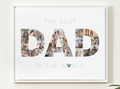 Meilleur papa du monde – Collage photo modifiable sur Canva pour la fête des pères