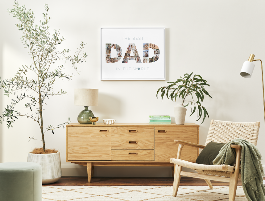 Meilleur papa du monde – Collage photo modifiable sur Canva pour la fête des pères