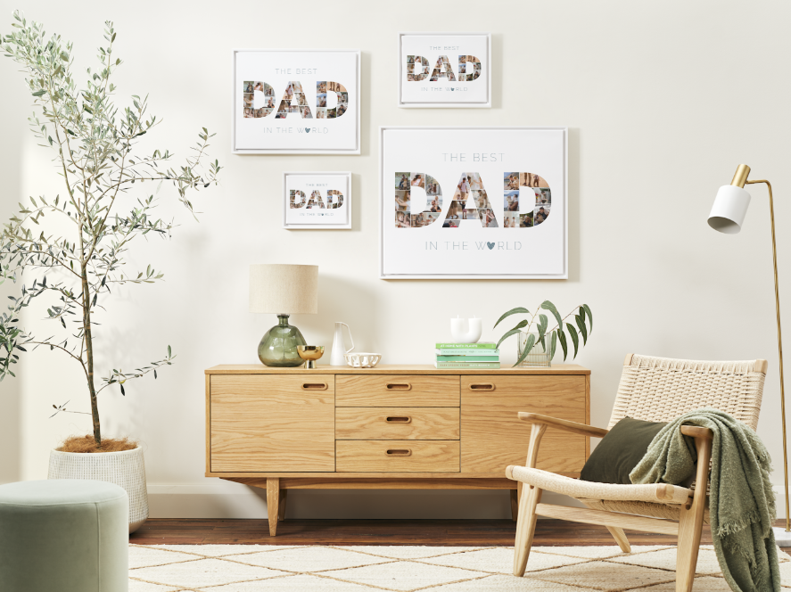 Meilleur papa du monde – Collage photo modifiable sur Canva pour la fête des pères