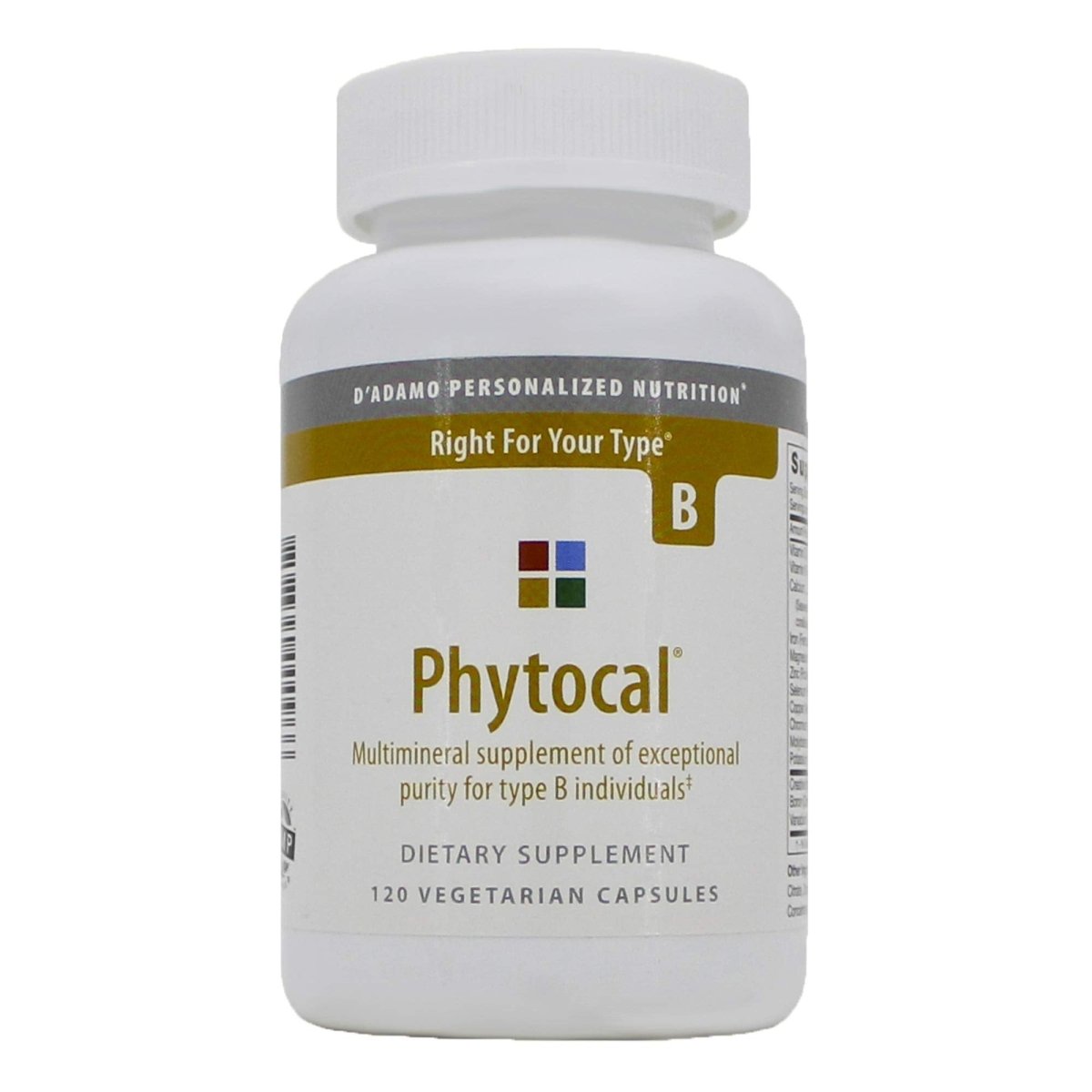 D'Adamo Phytocal Type AB 120 gélules végétales