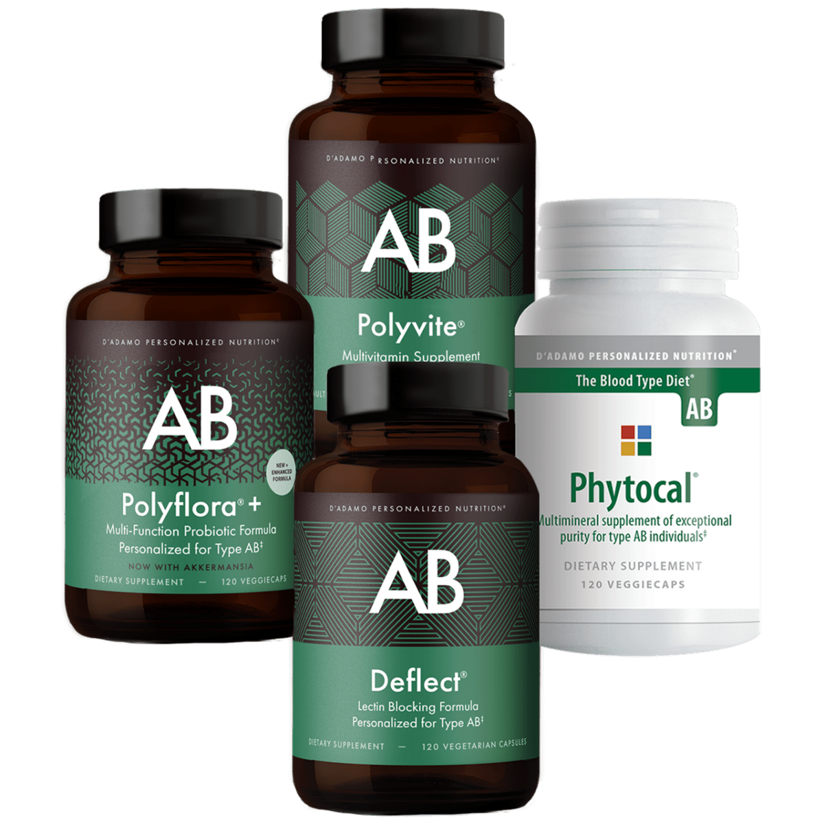 D'Adamo Polyflora Probiotique Type A 120 Vcaps - Lot de 2