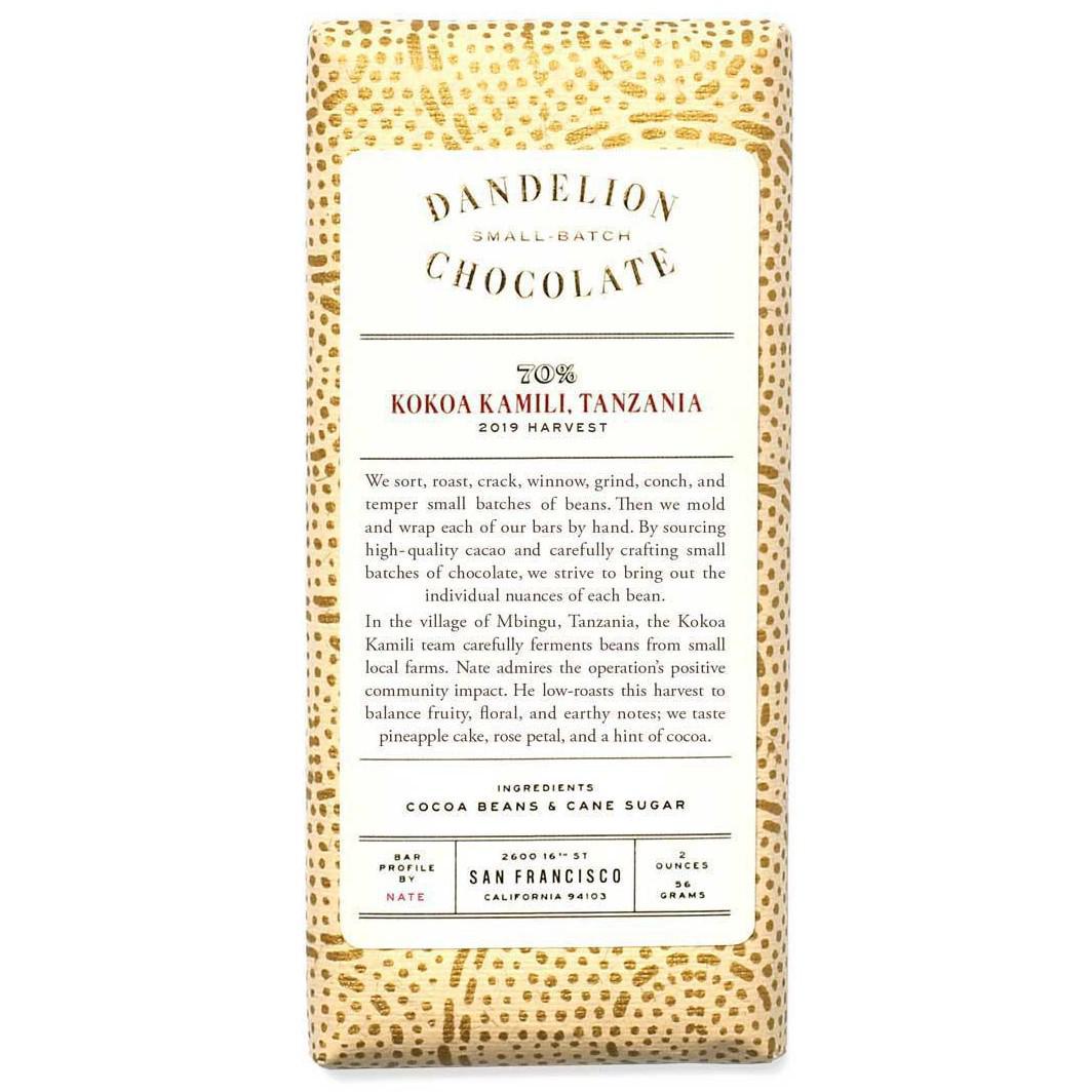 Dandelion Chocolate - Kokoa Kamili, Tanzanie (57G | 70%)
