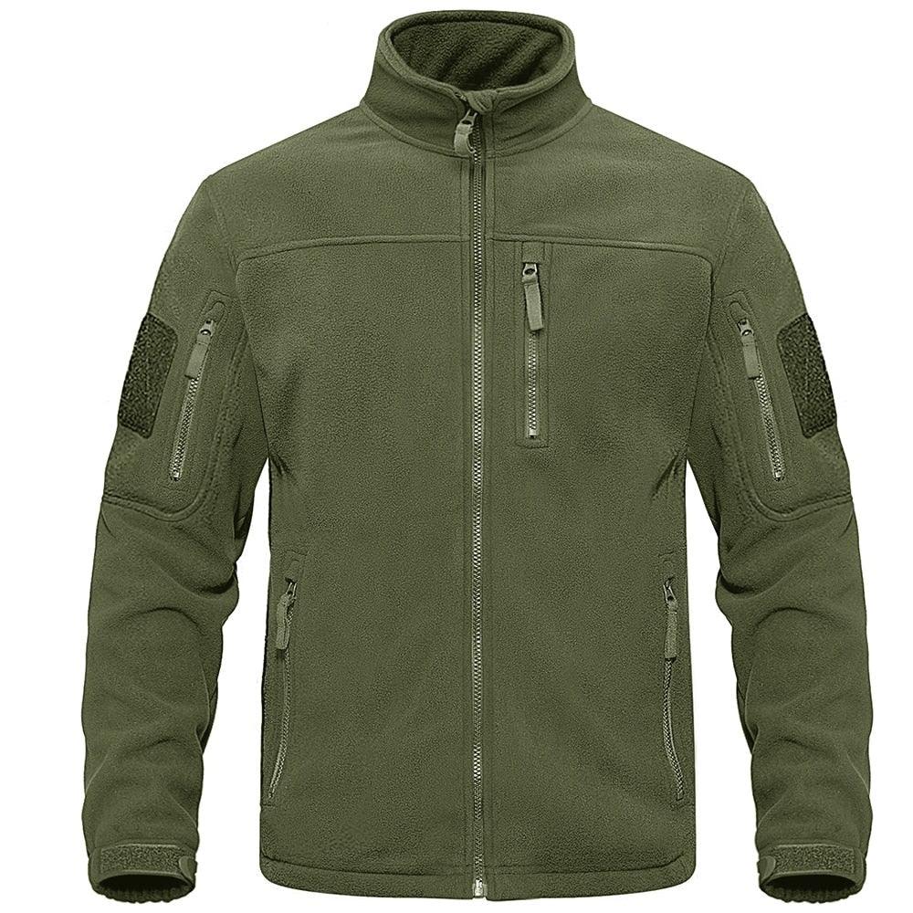 Veste tactique d'extérieur en polaire bleu foncé chaude multi-poches style unique doux manteaux de travail veste coupe-vent homme manteau de randonnée sport pour l'hiver et l'automne