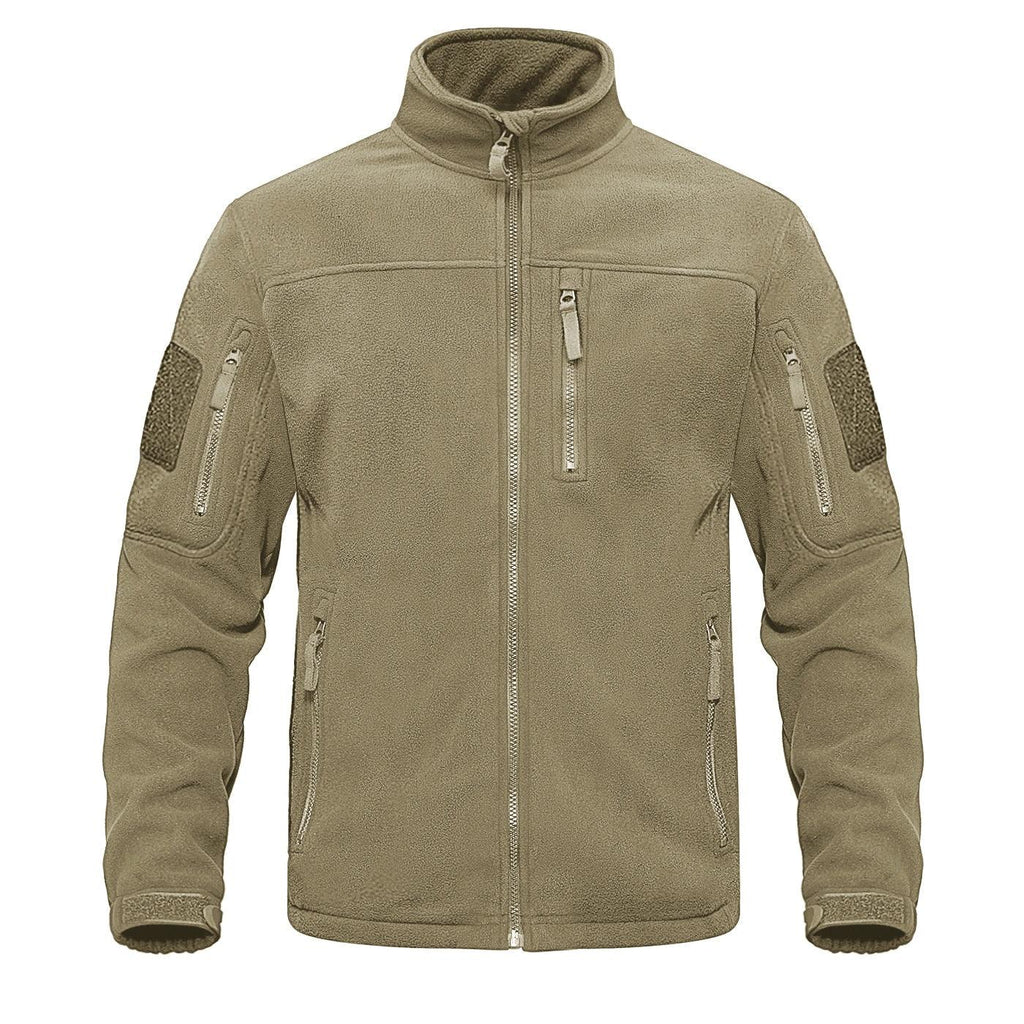 Veste tactique d'extérieur en polaire bleu foncé chaude multi-poches style unique doux manteaux de travail veste coupe-vent homme manteau de randonnée sport pour l'hiver et l'automne