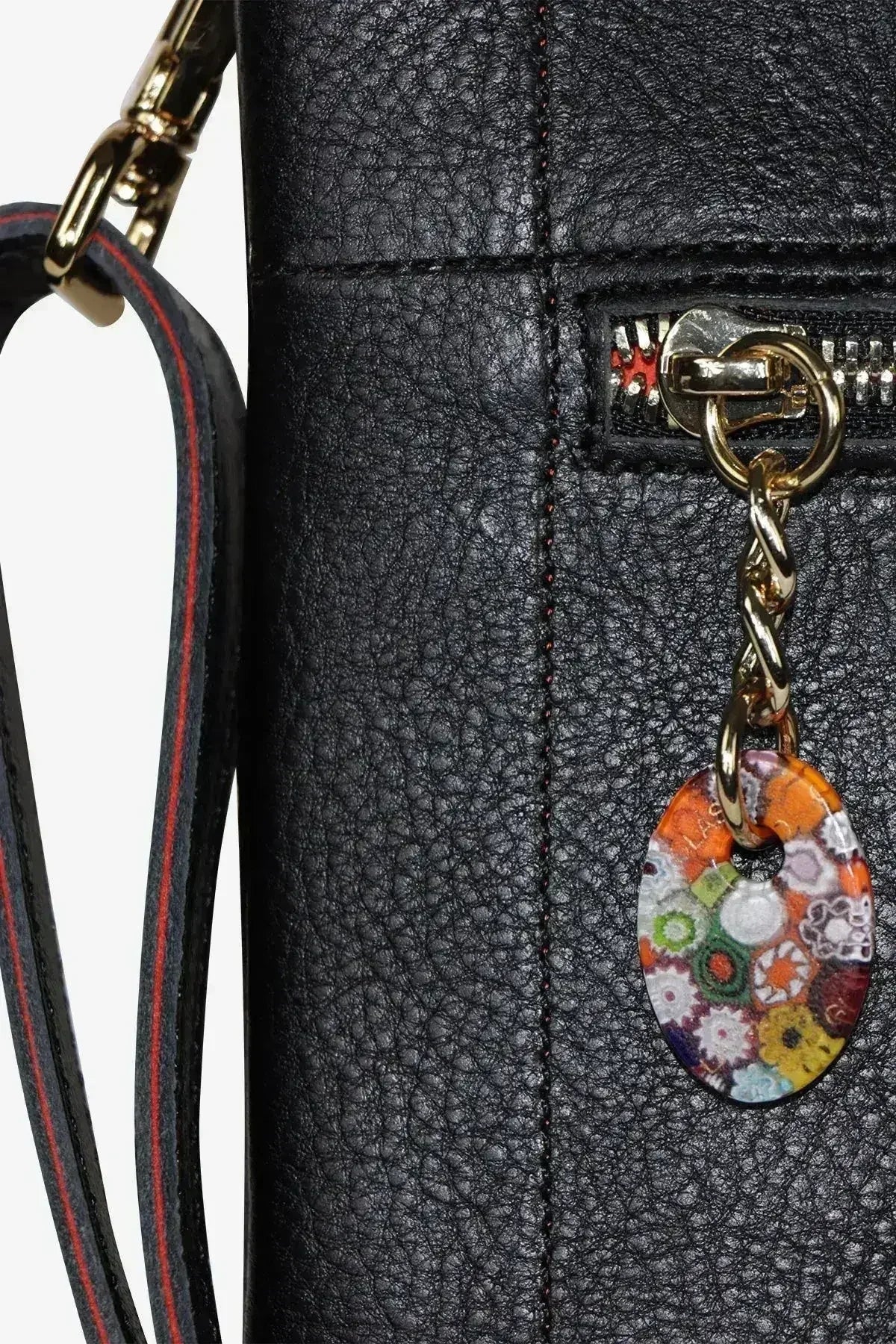 Sac Brillant en Cuir Noir