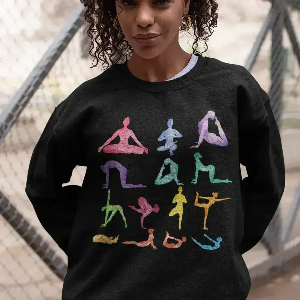 Sweat-shirt col rond coupe ample - Essentiel Yoga & Détente | Femstylo