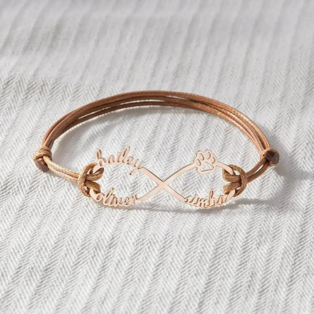 Bracelet personnalisé avec le nom de l'animal, Bracelet commémoratif pour animal de compagnie, Bracelet pour maman de chien ou de chat