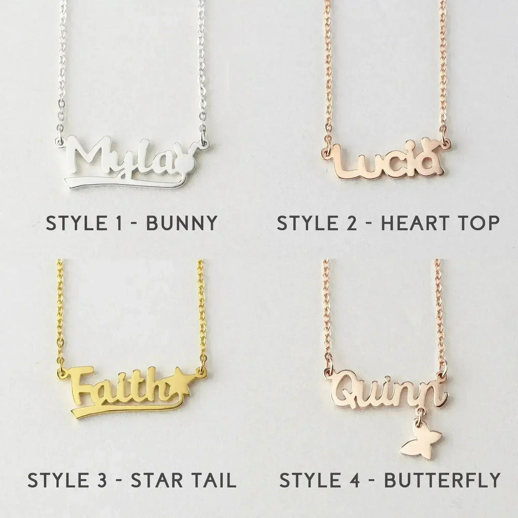 Collier Petite Fille, Collier Prénom Bébé, Cadeau Enfant, Cadeau Naissance