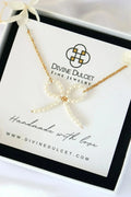 Miss Coquette | Collier Nœud Perles 24 Carats