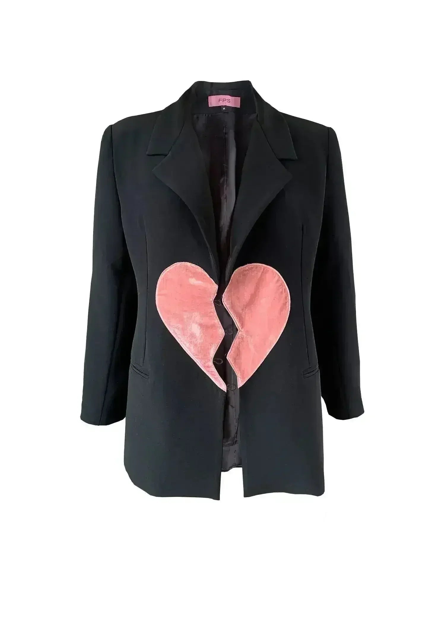 Blazer oversize cœur brisé
