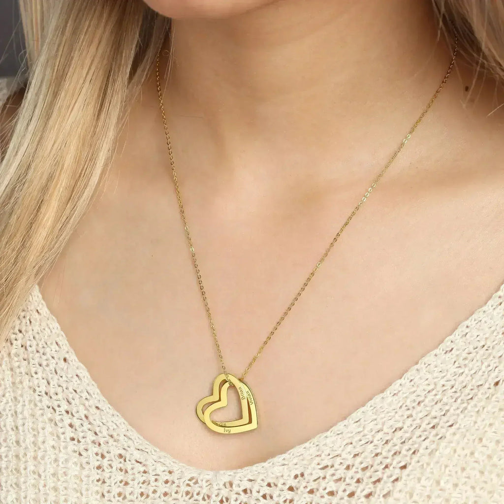 Collier pour maman, Bijoux prénoms enfants, Collier cœur avec prénom