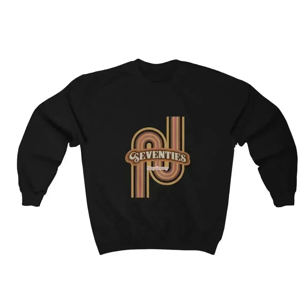 Sweat-shirt rétro années 70 - Col rond ample vintage | Femstylo