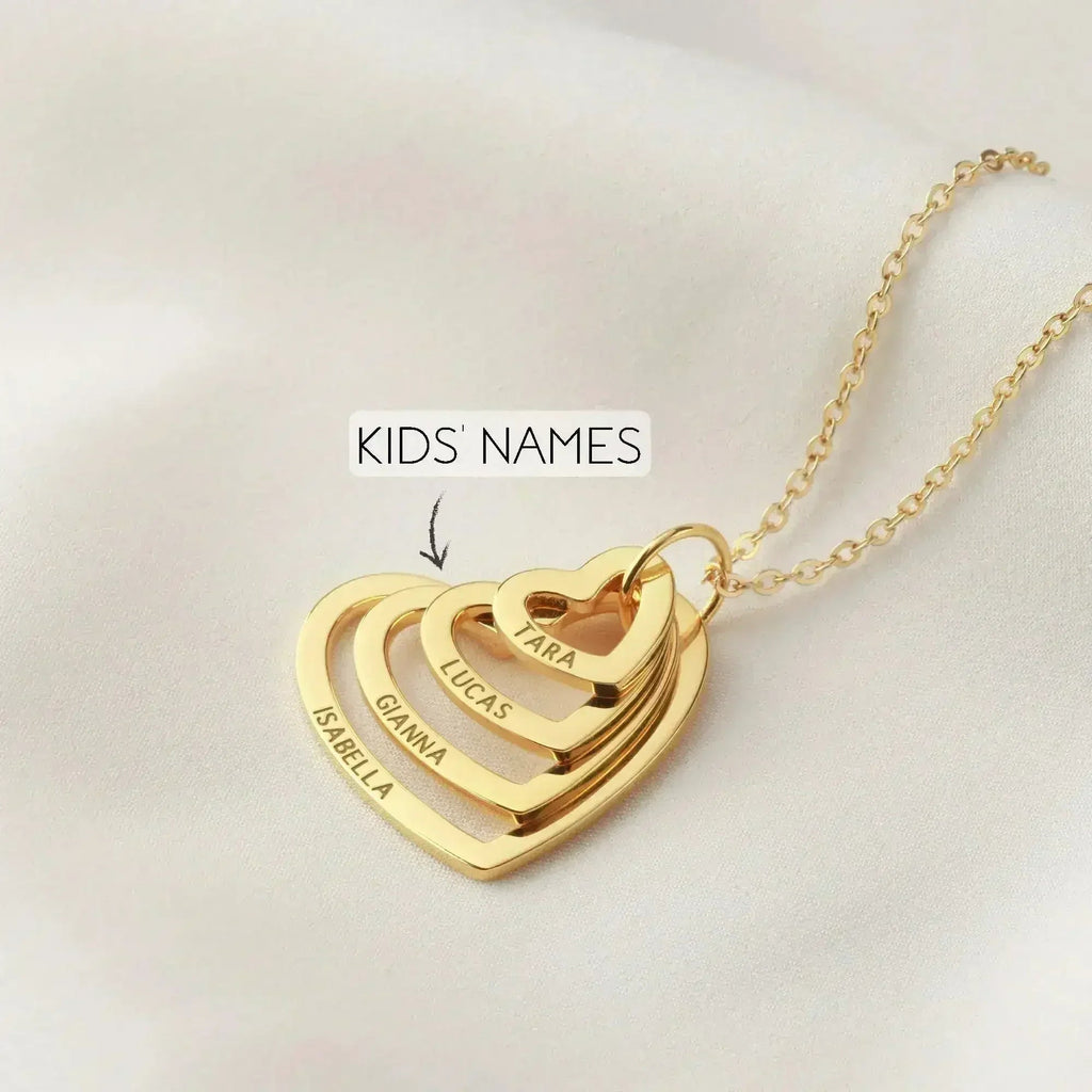 Collier Cœur Mamie, Bijoux Personnalisés pour Grand-mère, Collier Nana