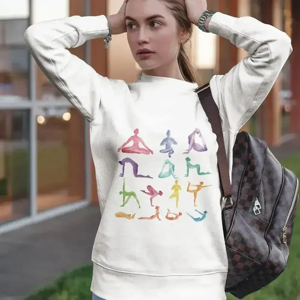 Sweat-shirt col rond coupe ample - Essentiel Yoga & Détente | Femstylo