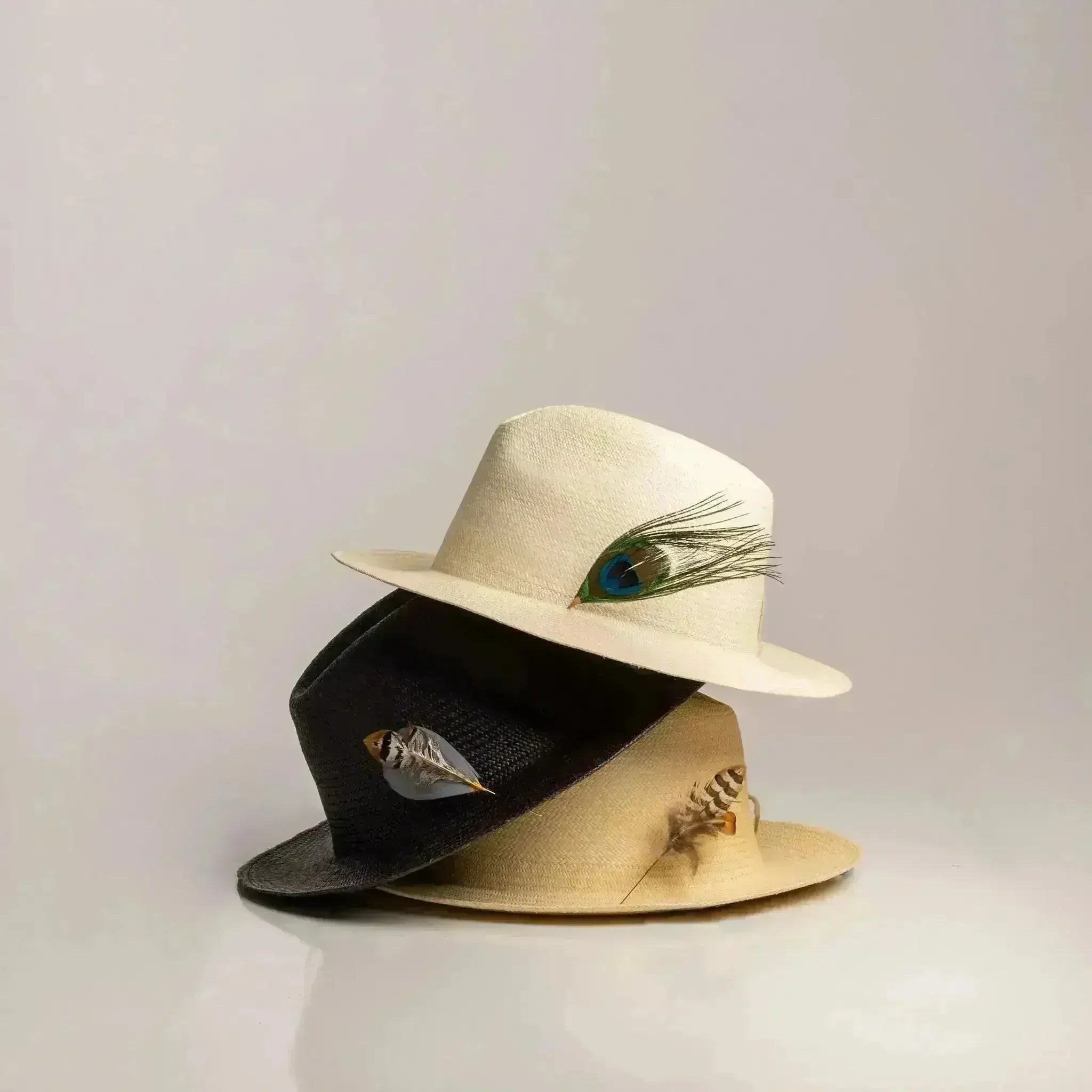 Chapeau Panama tissé à la main - Fedora en paille Fino équatorienne - Luxe unisexe