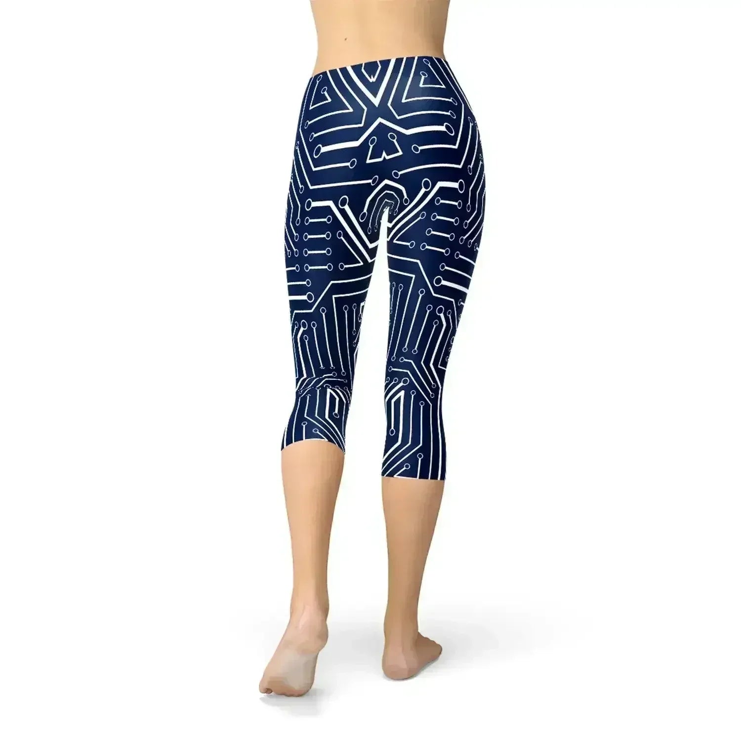 Legging Capri de sport bleu marine pour femme