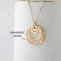 Bijoux de mamie, Collier grand-mère avec prénoms, Cadeau personnalisé pour grand-mère