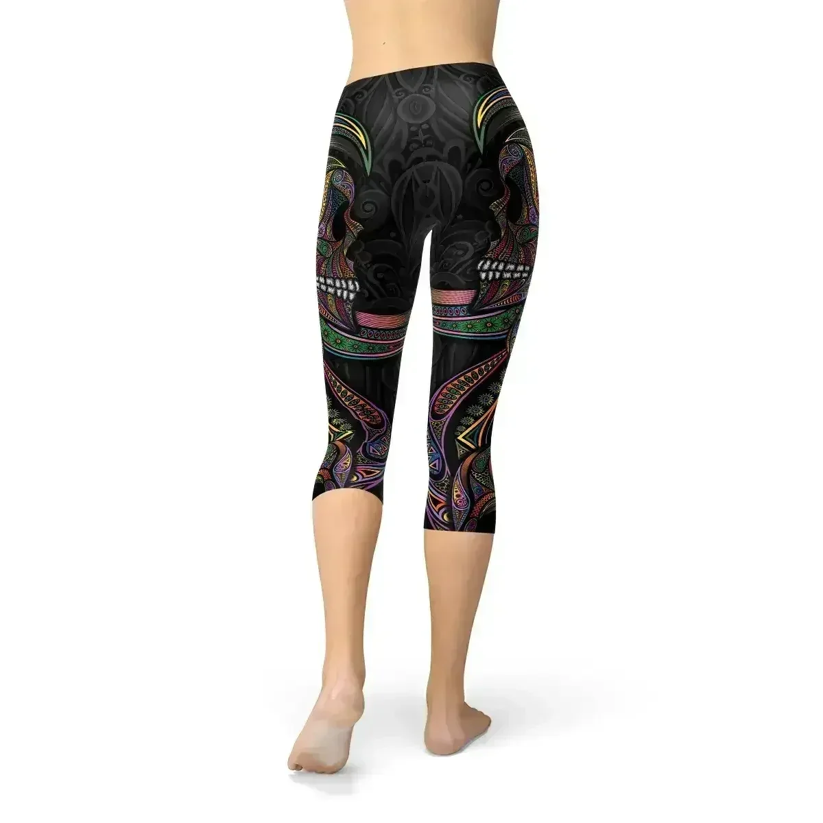 Legging Capri Crâne de Sucre pour Femme