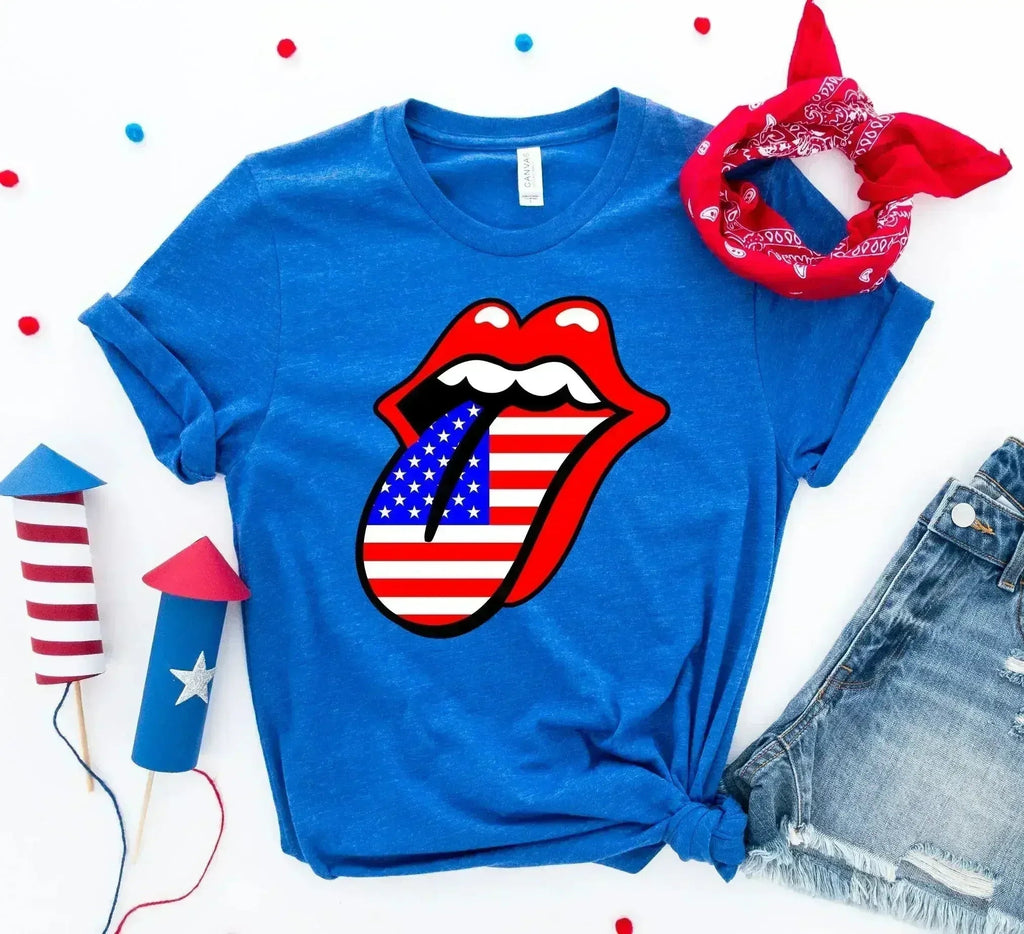 T-shirt Lèvres USA 4 juillet