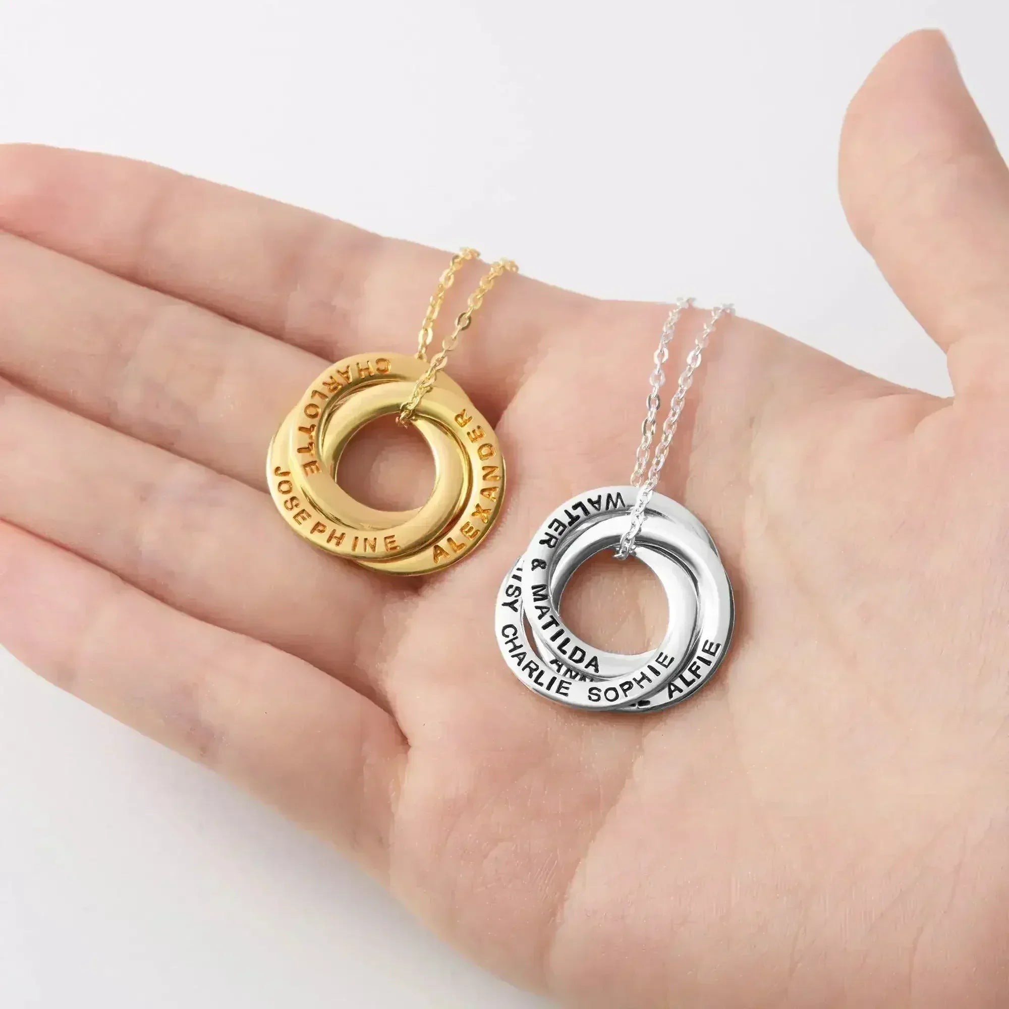 Collier prénom enfant, Cadeau personnalisé pour grand-mère, Collier de famille