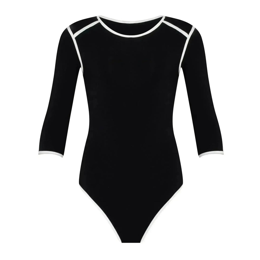 Body noir bicolore écologique | Viscose durable - Femstylo