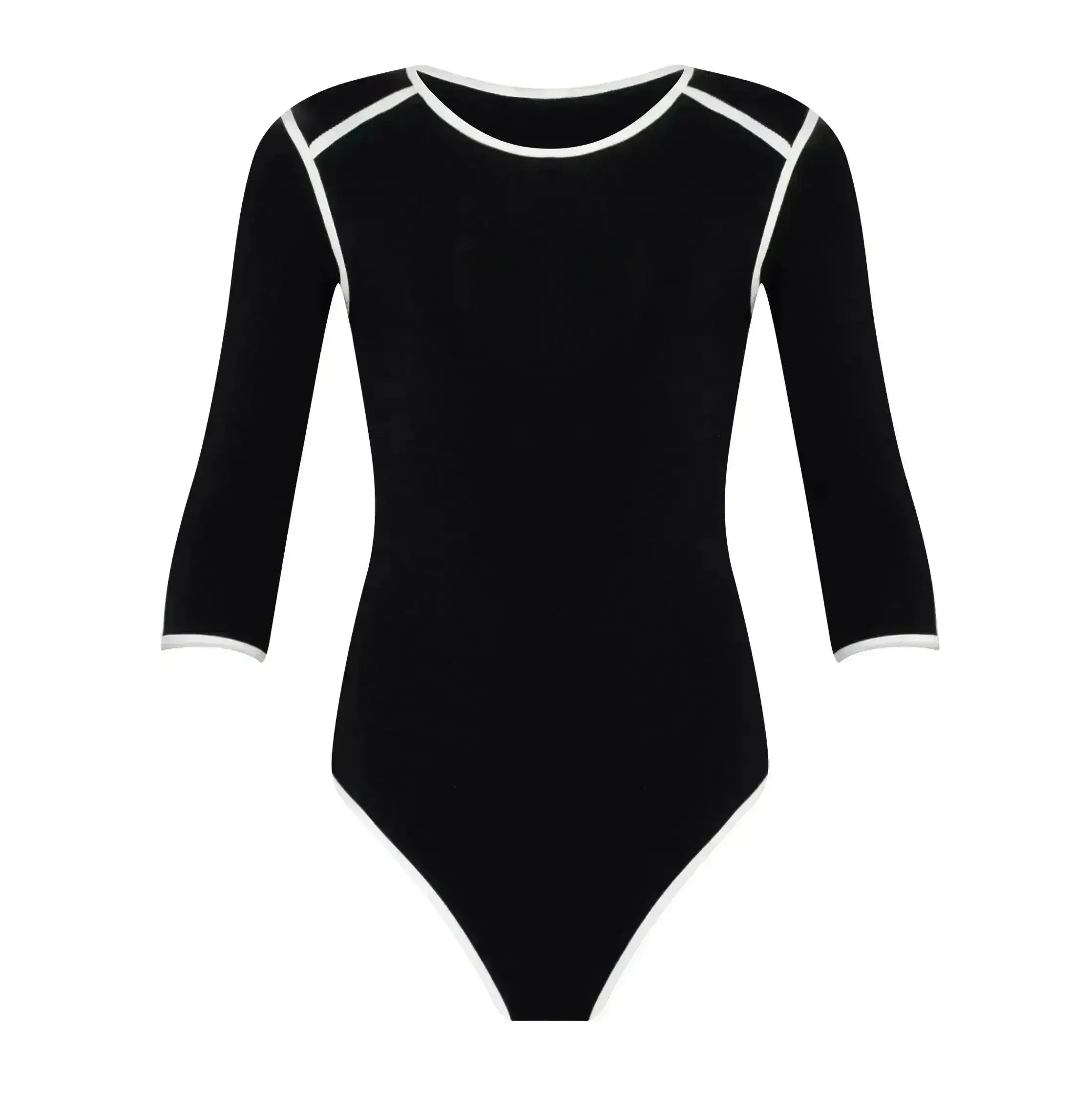 Body noir bicolore écologique | Viscose durable - Femstylo