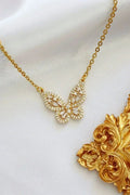 Collier Pendentif Papillon 24 carats