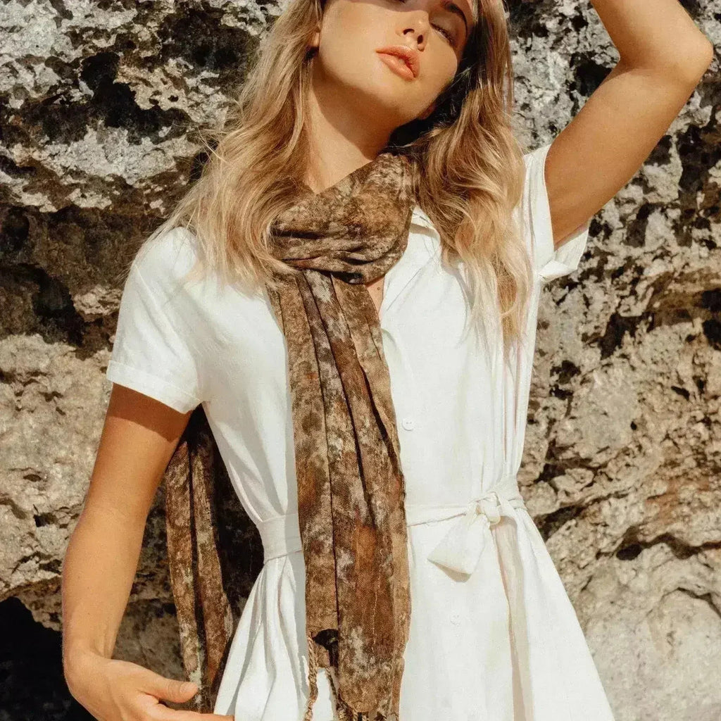 Foulard en coton tissé à la main Marfa