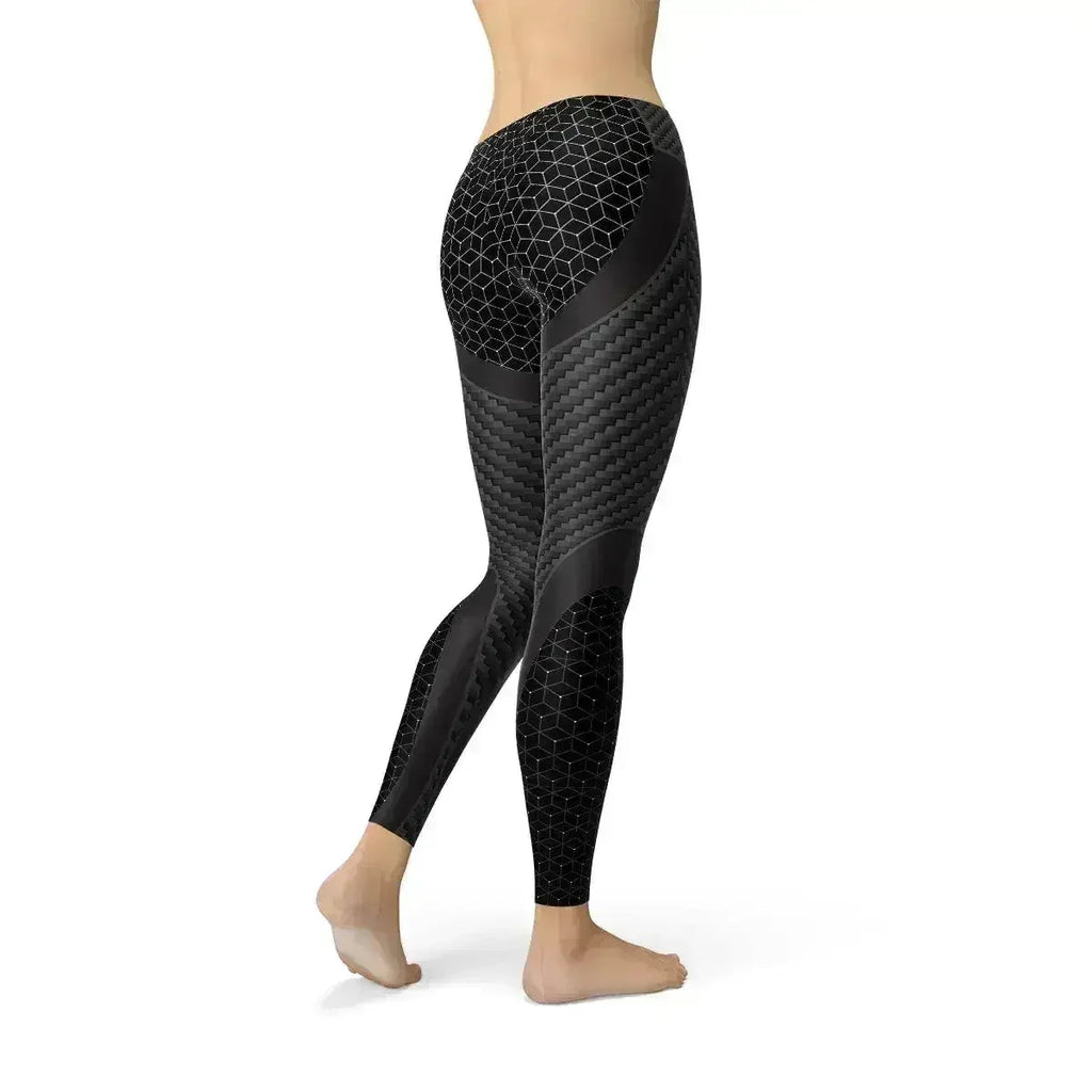 Legging de sport en fibre de carbone pour femme